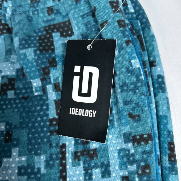 Ideology Boys Medium Pants Pixelated Camo Sweatpants Active Blue Black Warm NWT - Picture 3 of 9